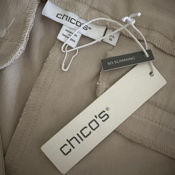 CHICOS | Womens So Slimming Brigitte Slim Leg Crop Pants NEW Size 16 Stretchy - Picture 4 of 12